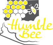 A bee and honeycomb with the words " humble bee ".